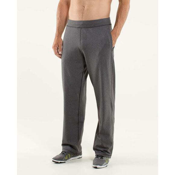 Lululemon Men’s Kung Fu Pants Charcoal Gray Drawstring Flap Pockets Small - Picture 1 of 8